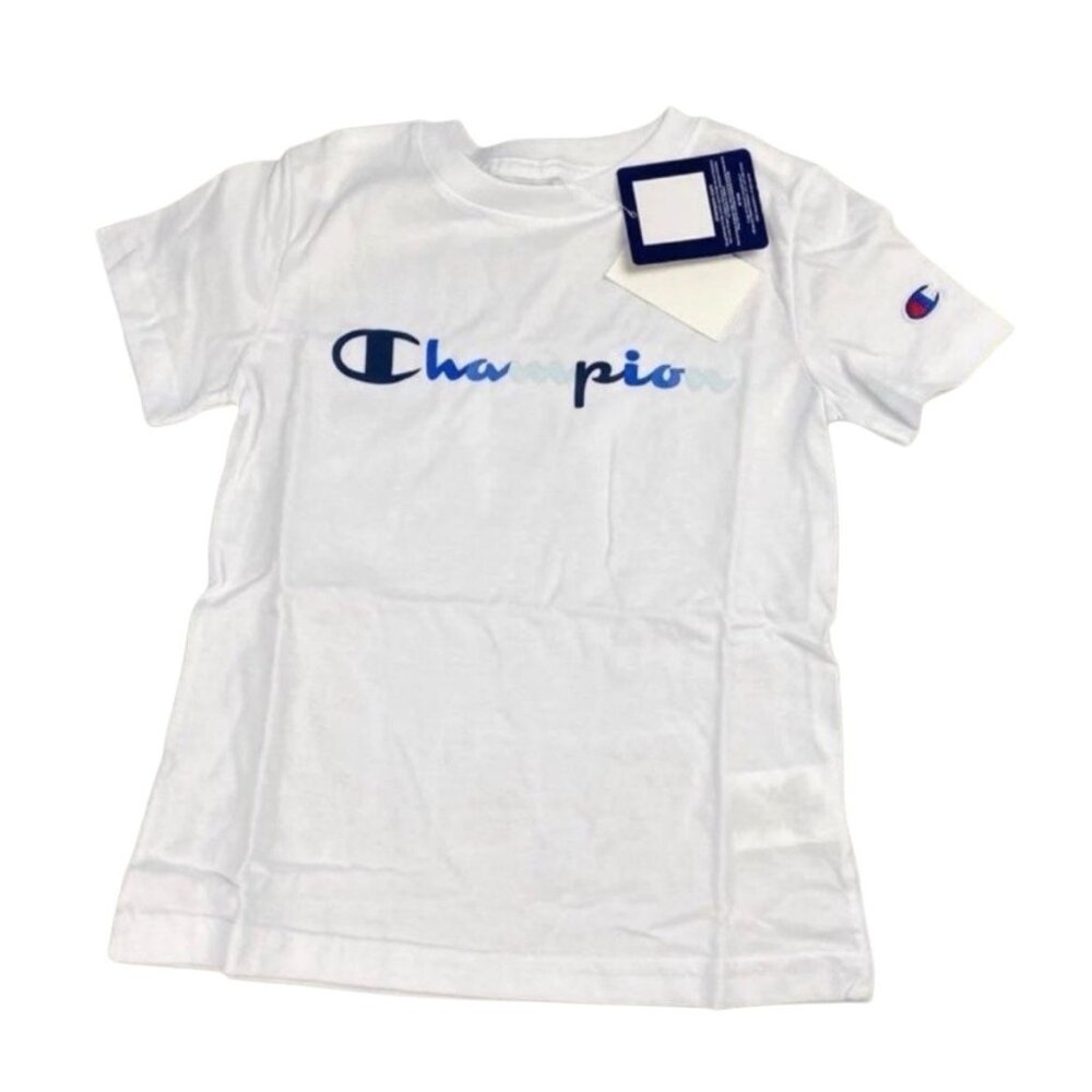 Champion New Boys Blue Text Tee Size 6 Years